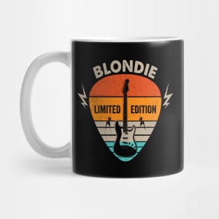 Vintage Blondie Name Guitar Pick Limited Edition Birthday Mug